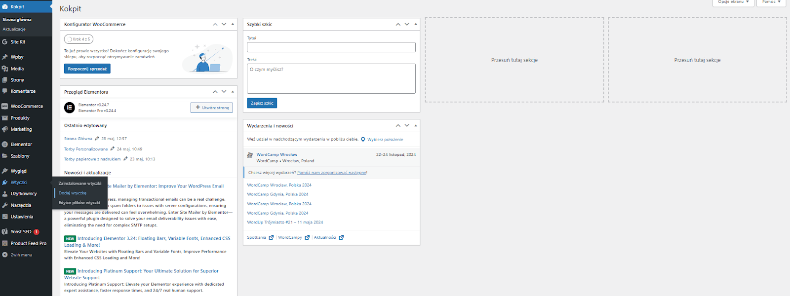 obrazek pokazuje gdzie zainstalować nową wtyczkę do wordpressa