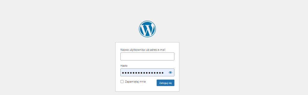 Logowanie do panelu WordPress